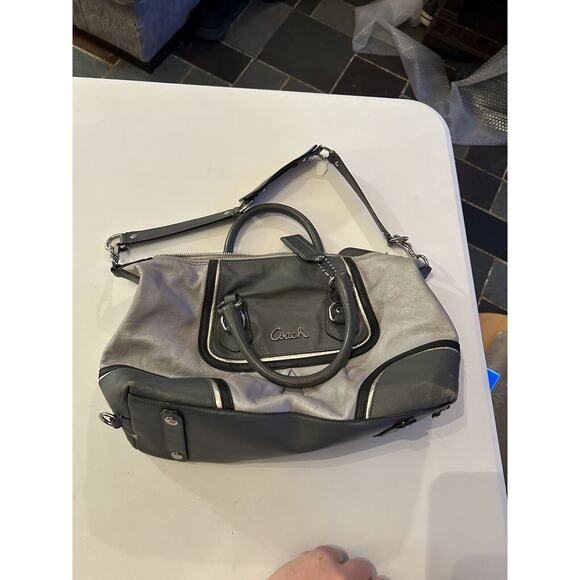 Coach Handbags - Coach F17456 Gray Leather Ashley Spectator Shoulder Bag Tote Satchel Handbag ETC